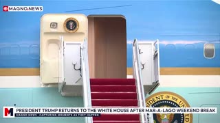 🇺🇸 President Trump Lands at Joint Base Andrews after Weekend Break at Mar-a-Lago [LIVE ]