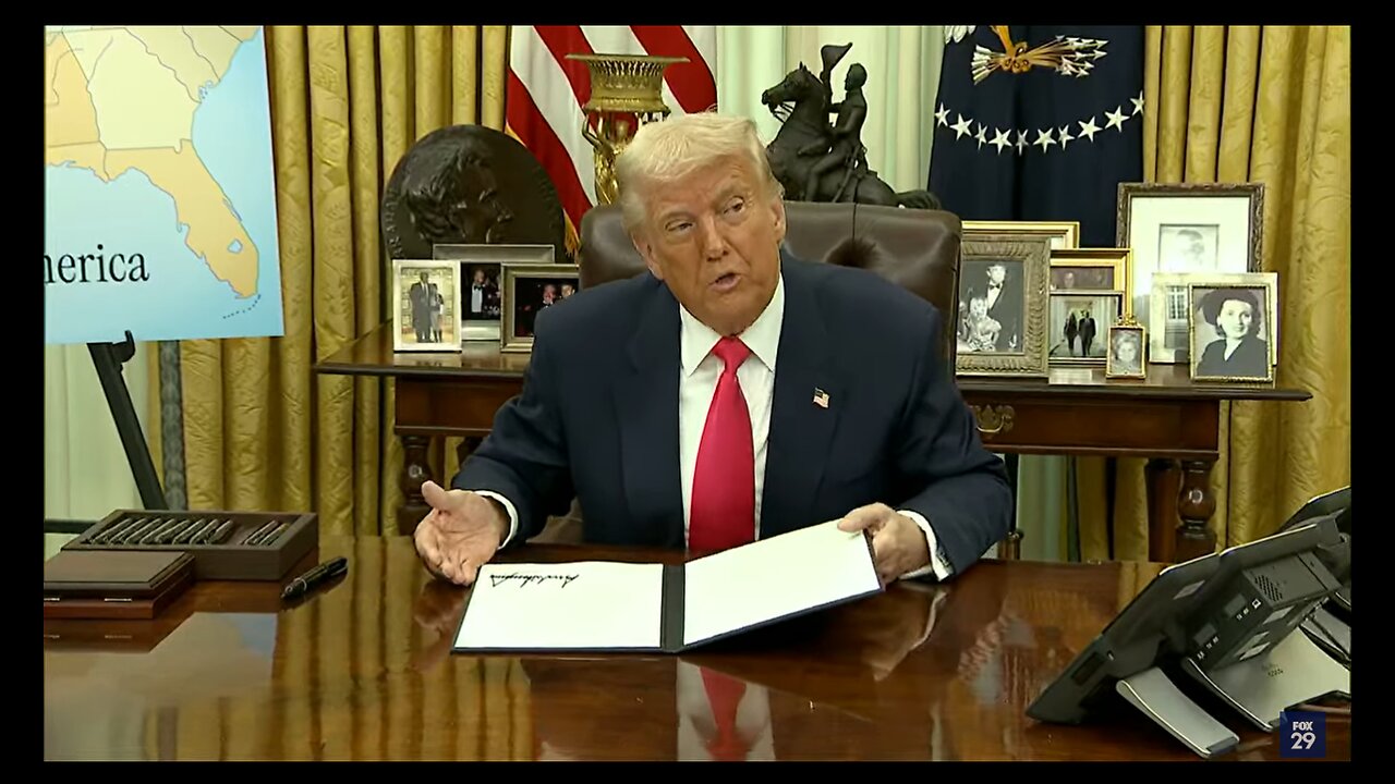 President Donald Trump signs Executive Order pausing tariffs on USMCA-compliant imports