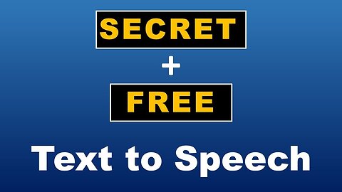 SECRET and FREE Text to Speech – Hidden AI Voice Generator for YouTube Videos Voiceover