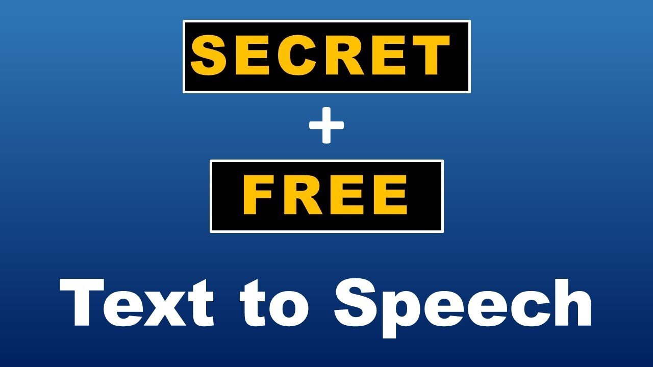 SECRET and FREE Text to Speech – Hidden AI Voice Generator for YouTube Videos Voiceover