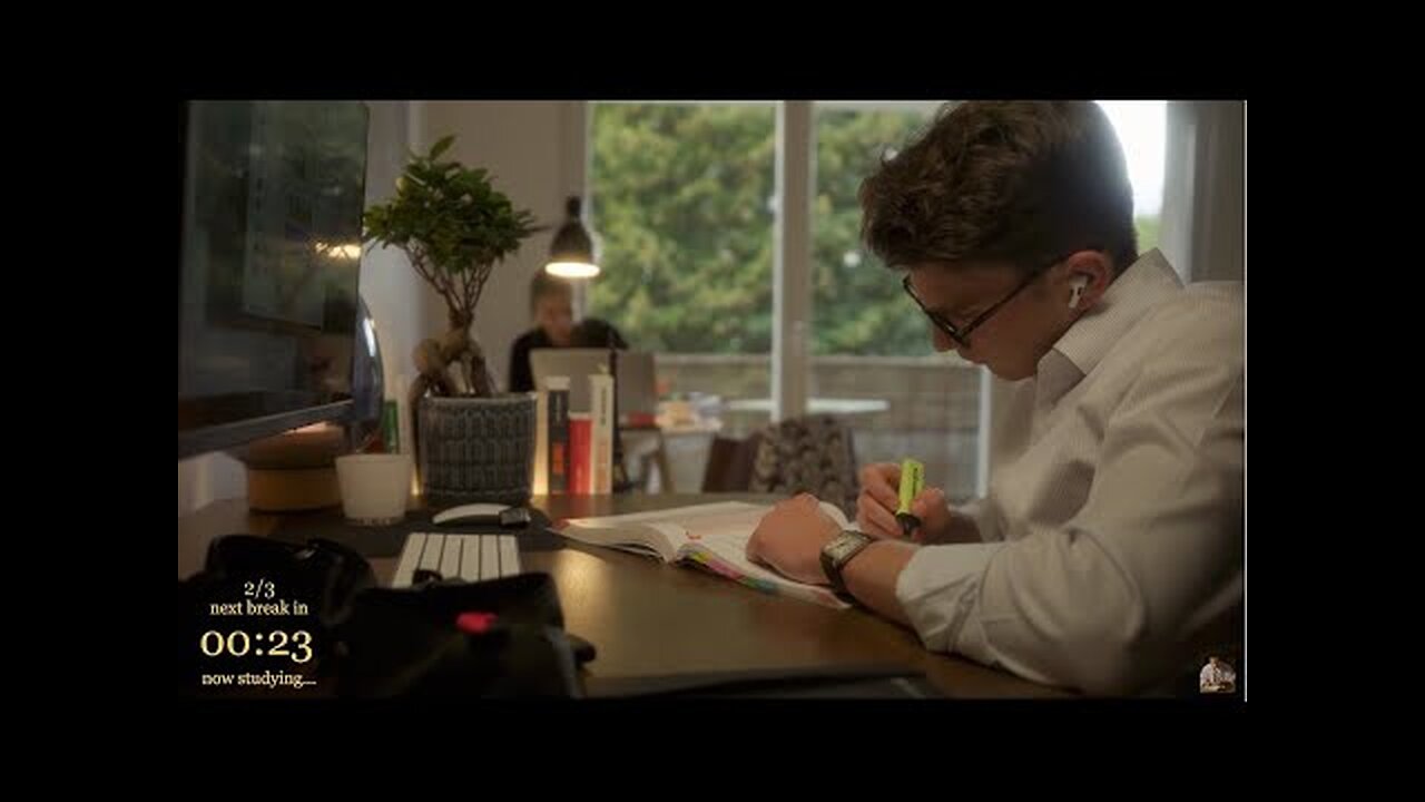 4-HOUR | Study With Me | No music, Deep work, Two breaks
