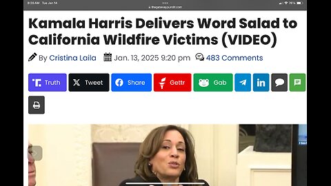 Kamala Harris Delivers Word Salad to California Wildfire Victims (VIDEO)