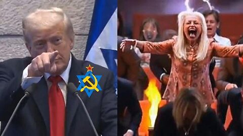 🚨✡️⚠️Trump busy in Israel summoning the jew demon & billionare zionist donor Miriam Adelson