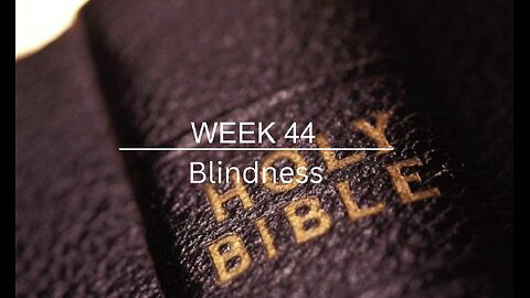 CWW Week 44 - Blindeness