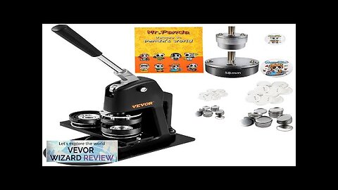 VEVOR Button Maker Machine Badge Pin Machine 1.25"+2.25" 500Free Parts Press Kit Review