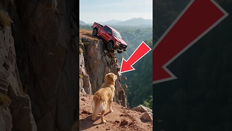 “Hero Dog! Golden Retriever Rescues Woman on a Cliff”