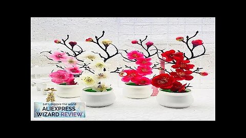 Artificial Plants Bonsai Small Tree Simulation Pot Plants Fake Flowers Table Potted Review