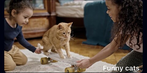 A Cute Cat Playing With Kids – Fun & Heartwarming Moments! 🐱💛
