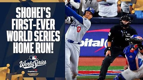 Shohei Ohtani hits his first career world series home run