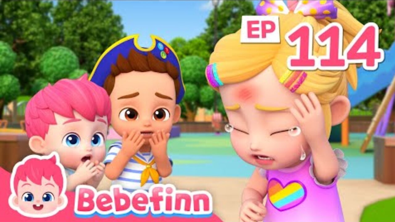 Ouch! Bebefinn Got A Boo Boo! | Boo Boo Song In The Park | Fun Nursery Rhymes for Kids