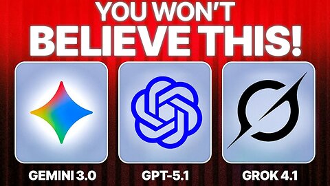 Gemini 3.0 vs ChatGPT 5.1 vs Grok 4.1 is INSANE!