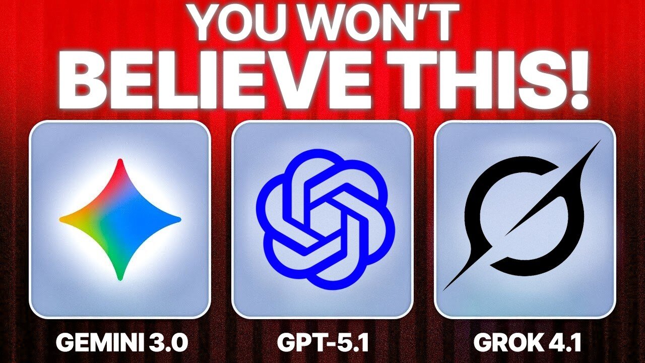 Gemini 3.0 vs ChatGPT 5.1 vs Grok 4.1 is INSANE!