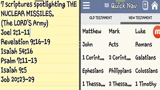 7 scriptures spotlighting THE NUCLEAR MISSILES. (The LORD'S Army)
