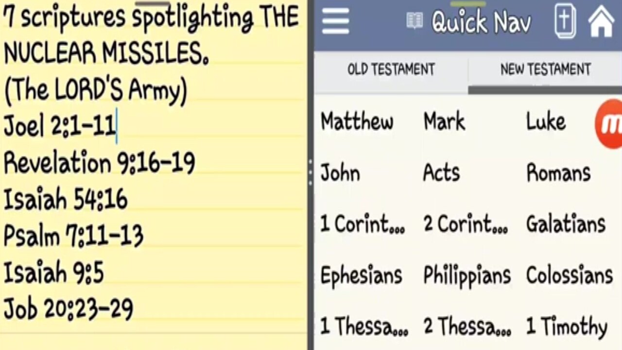 7 scriptures spotlighting THE NUCLEAR MISSILES. (The LORD'S Army)