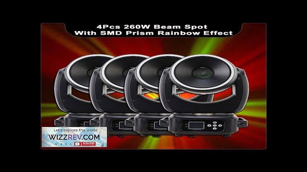 4Pcs/lot 260W Beam Gobo Moving Head Light With Aperture 5 Prism Rainbow Review