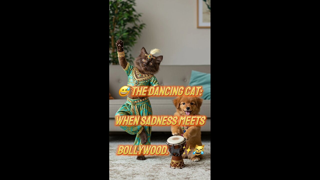 😅 The Dancing Cat: When Sadness Meets Bollywood