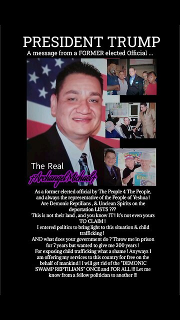 To Mr. President Donald J. Trump From Archangel Michael Diplomatic Onvoy From The Pleroma / Heaven .