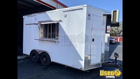 Like New - 2024 8.5' x 14' Kitchen Food Trailer with Bathroom | Concession Trailer