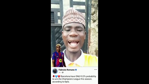 According to Opta Barcelona only have 8.3% possibility of winning the champions League this season