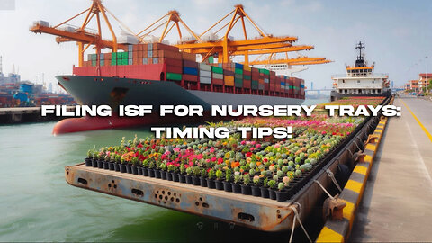 Mastering the Timing: When to File ISF for Nursery Trays and Lids