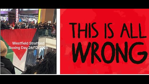 Westfield Stratford East London gets invaded by hundreds of pro palestine activists on a Boxing Day