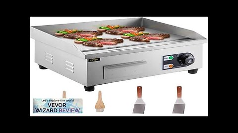 VEVOR 14" Electric Countertop Flat Top Griddle 110V 1500W Non-Stick Commercial Electric Review