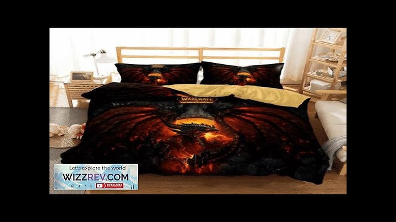 World of Warcraft Cataclysm Deathwing Red Black Bedding Set Review