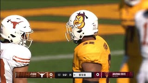 EA SPORTS CF25 QUARTERFINALS PLAYOFFS #5 TEXAS LONGHORNS VS #4 ARIZONA STATE PEACH BOWL!