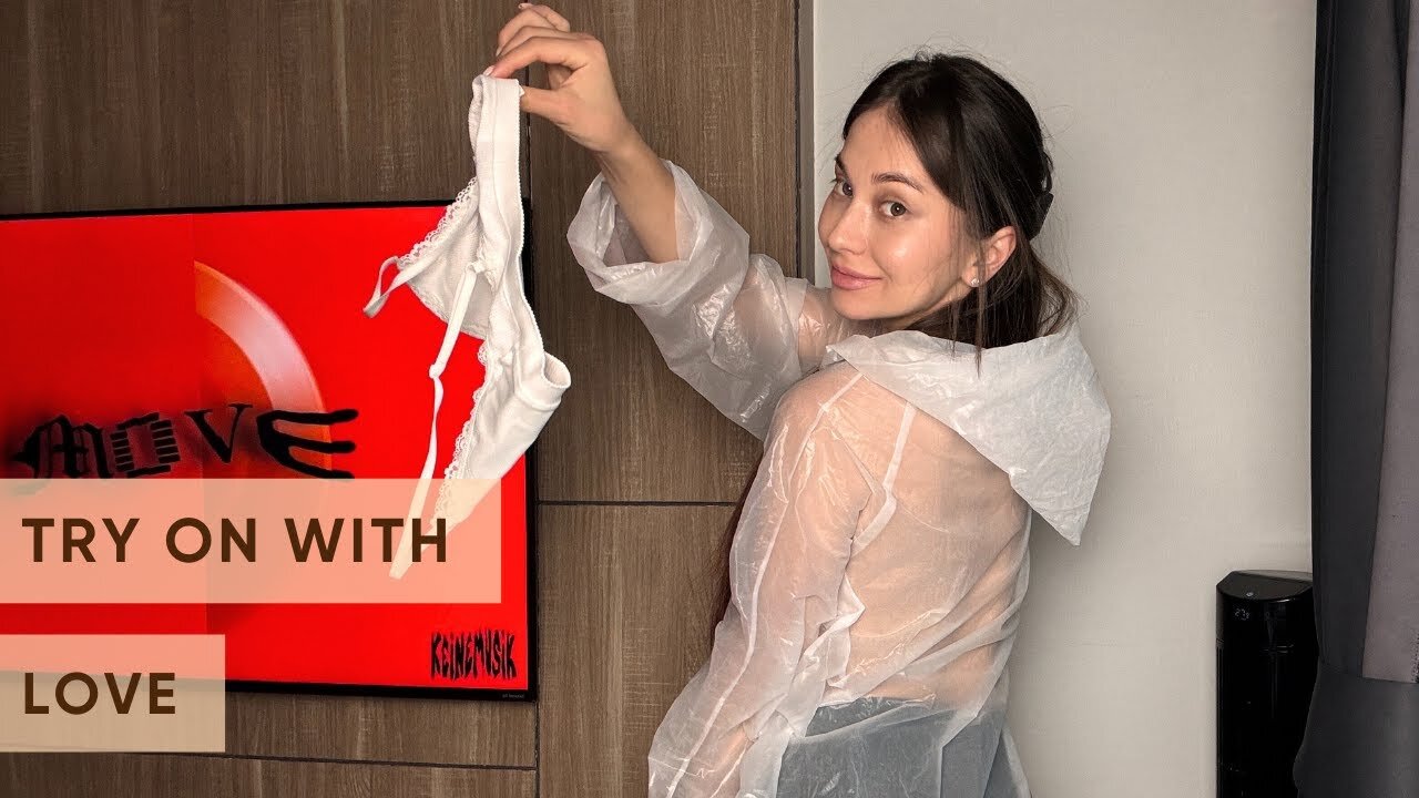 TRY ON A WHITE CLEAR RAINCOAT WITH ME ✨