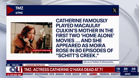 Actress Catherine O'Hara dead at 71