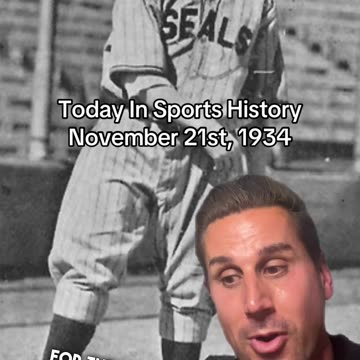 THE HISTORIC SPORTS MOMENT OF NOVEMBER 21st, 1934