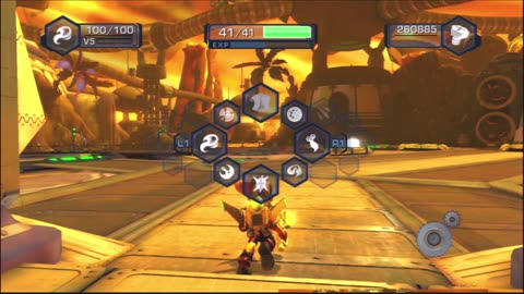 Playing Ratchet& Clank Future: Tools of Destruction on PS 3