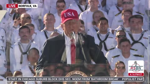 WATCH: President Trump Hypes up the Troops at the Navy 250 Celebration - 10/5/25