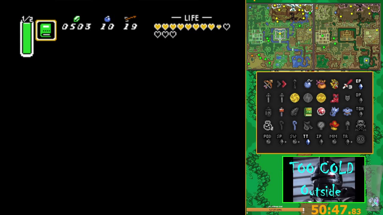 INVERTED ALttP Randomizer. No cheat glitches.. Sub 2hrs?? 23°F #GenX