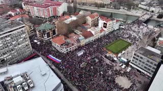 Tens of thousands protest Serbian government in southern city of Nis