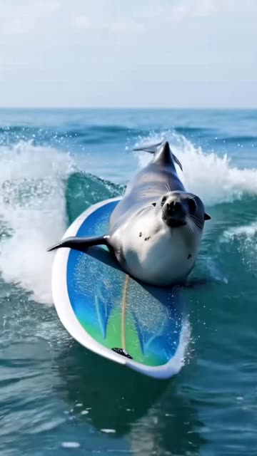 Surfing Seal