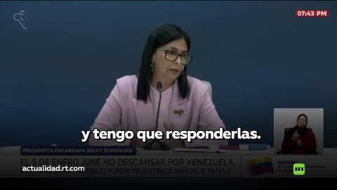 Delcy Rodríguez: "El pueblo de Venezuela no acepta órdenes de ningún factor externo"