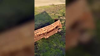 Cargo train derails after hitting truck at Brazil rail crossing