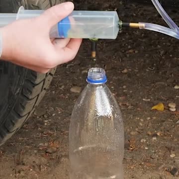 Safe fuel transfer with a DIY syringe hack - oddly genius ⛽🛠️