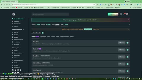 Chill stream -Playing games -Anyone can join+Viewers can request games