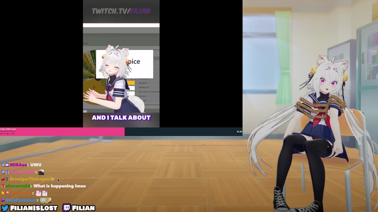 Filian Does Mediashare Tied to a Chair (3/5/2025)