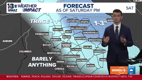 Snow spotted in Central GA, more from meteorologists Alex Pry & Ansley Parker