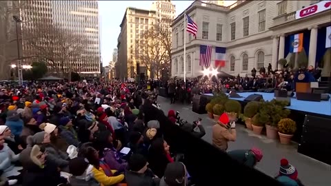 AOC touts 'new era' as Mamdani becomes New York City mayor