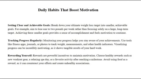 Weight Loss Motivation