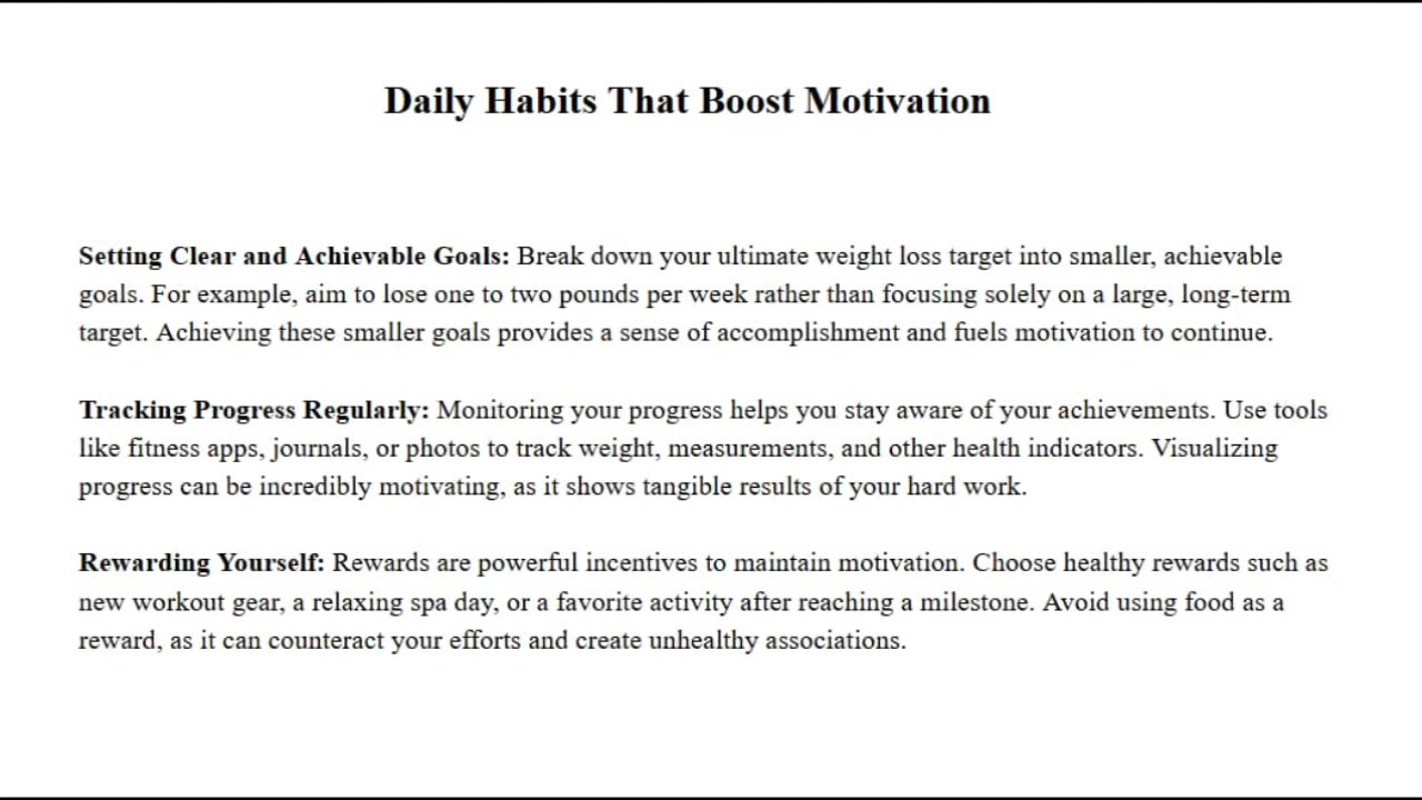 Weight Loss Motivation
