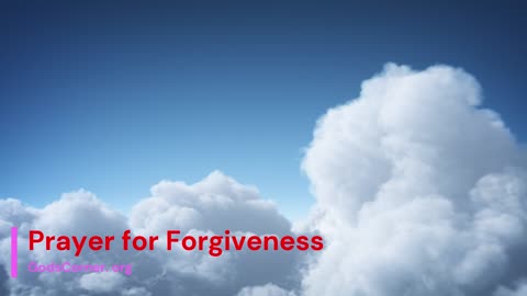 Prayer For Forgiveness
