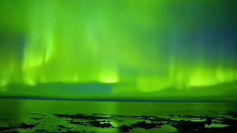 Incredible Northern Lights captured on the coast of Hudson Bay, Canada.