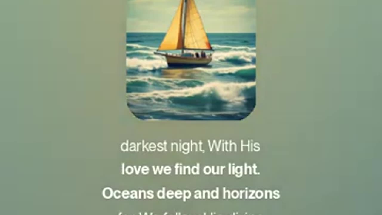 Sailing With God's Love