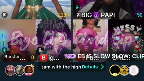 Team PK Papi TeeTee MessyCaller TomiKay MadamLo YaYo Pumken 12/30/25 #bigoclipandsip