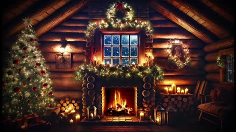 Christmas Fireplace Ambiance with Smooth Holiday Jazz (1 Hour)